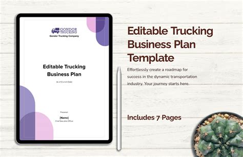 Editable Trucking Business Plan Template in PDF, Word, Google Docs ...