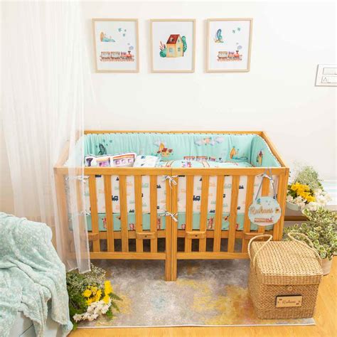 Ollie The Train - Cot Bedding Set - Nevada Sky Blue – snugglyspaces