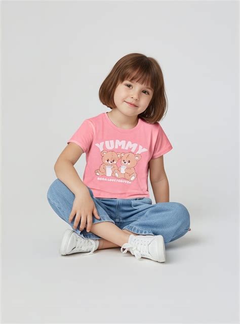 Buy Girls Printed T-shirt Online at just Rs. 169.0 - 1000015630808 ...