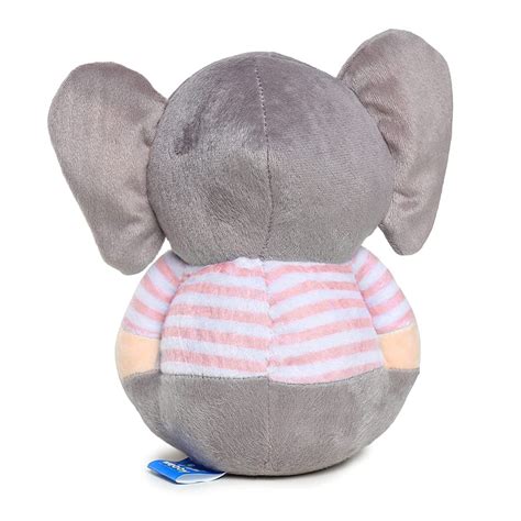 Webby Soft Animal Plush Elephant Toy 20cm, Grey and Pink – Webby Toys