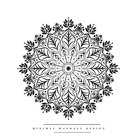Arabesque simple mandala coloring page with natureinspired elements ...