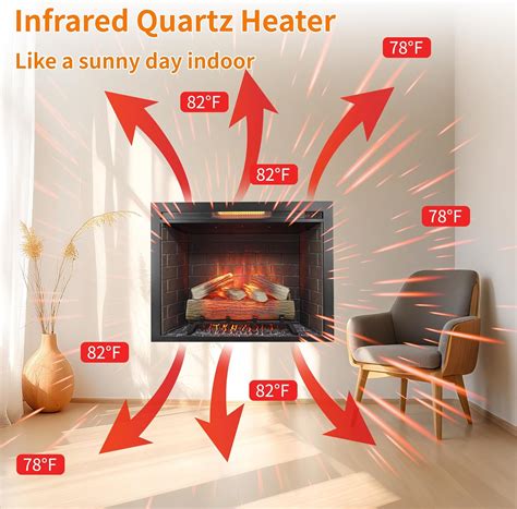Innoflame 33 Electric Fireplace Insert with Fire Crackling India | Ubuy