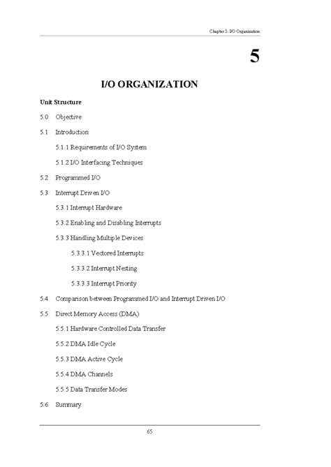 COA 5 - Chapter 5 I/O Organization and Management Techniques - Studocu