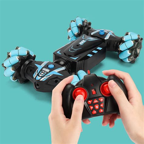 Buy Tissouoy 4WD 2.4GHz Gesture Sensing Twist RC Stunt Car Watch Remote ...