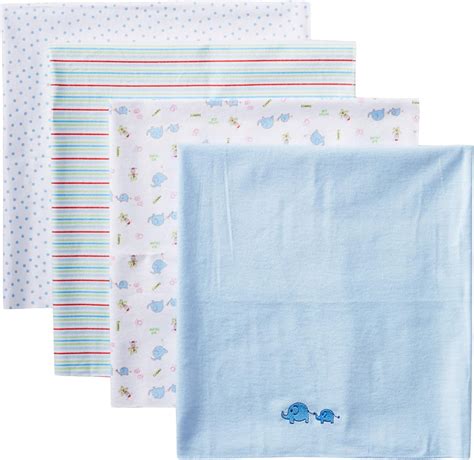 Amazon.com: Gerber Baby 4-Pack Flannel Receiving Blanket (One Size ...