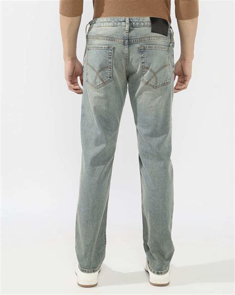 Toki Slim Fit Mid Rise Mid Wash Dark Blue Bootcut Jeans