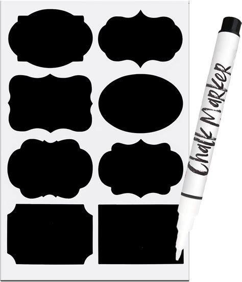 Labels For Jars 64 Pcs Waterproof Reusable Chalkboard Stickers 5 ...