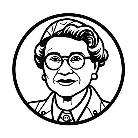Rosa Parks Portrait Coloring - Coloring Page