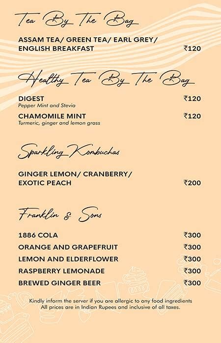Menu at Cocoa Bakery, Kolkata, 3 B