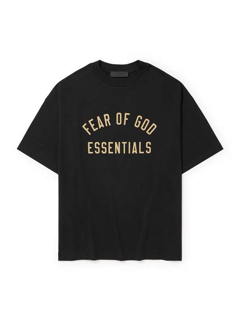 FEAR OF GOD ESSENTIALS - Oversized Logo-Print Cotton-Jersey T-Shirt ...