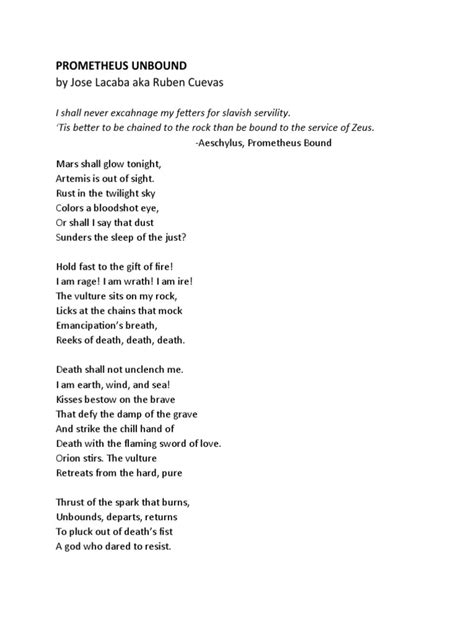 Prometheus Unbound | PDF