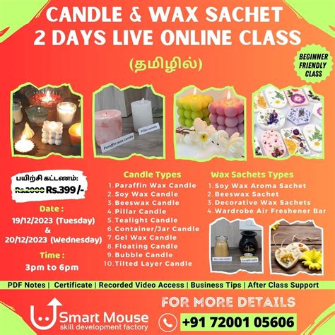 Candle and Wax Sachets Making Class | Candle and Wax Sachets Making ...