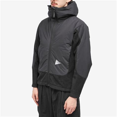 And Wander Men's Top Fleece Jacket in Black and Wander