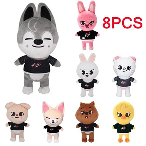 Buy 8PCS 20CM Skzoo Plush Toys Stray Children Cartoon Stuffed Kawaii ...