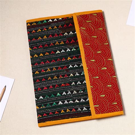 Buy Handcrafted Bengal Kantha Work File Folder – iTokri आई.टोकरी