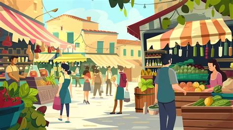 Shopping in the Market Cartoon 的图像结果