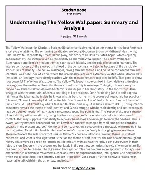 The Yellow Wallpaper Assignment at Germaine Dunham blog