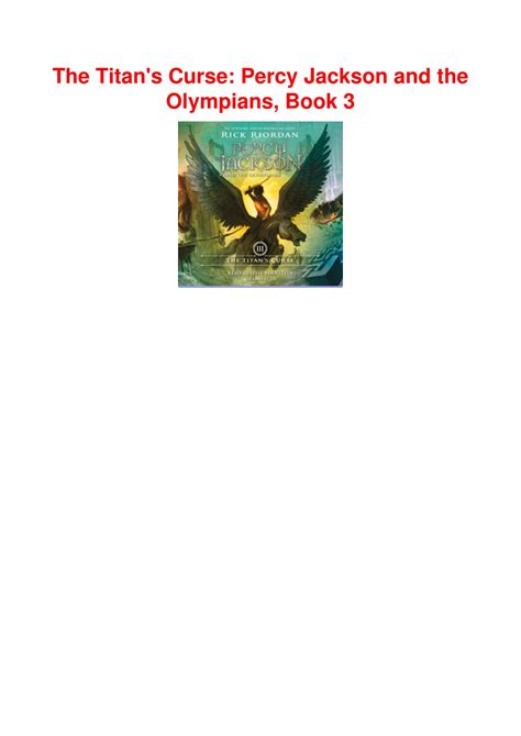 PPT - DOWNLOAD/PDF The Titan's Curse: Percy Jackson and the Olympians ...