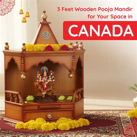 Buy 3 Feet Pooja Mandir in Canada Online – DZYN Furnitures
