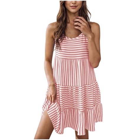 HaiMao Summer Tank Dresses for Women Beach Vacation Casual Cute ...