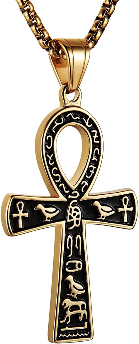 HZMAN Stainless Steel Large Ankh Cross Pendant India | Ubuy