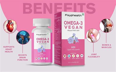 Buy Fixuphealth Omega 3 Capsule with Flaxseed Evening Primerose Oil ...
