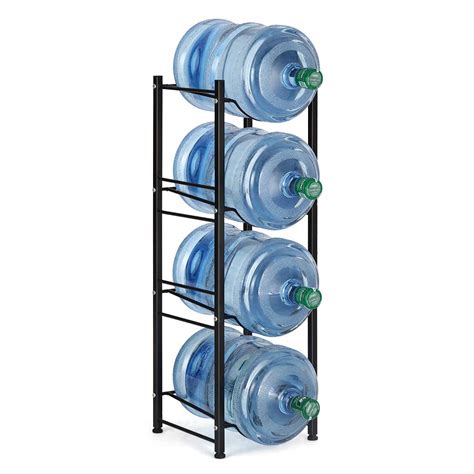 Buy 4-Tier Water Bottle Holder Cooler Jug Rack Organizer, 5 Gallon ...