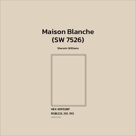 Sherwin Williams Maison Blanche (SW 7526) Paint - color codes, matching ...