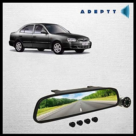 Adeptt RVM-4585 Rear-View Mirror 5" Capacitive Touch with 8 LED Camera ...