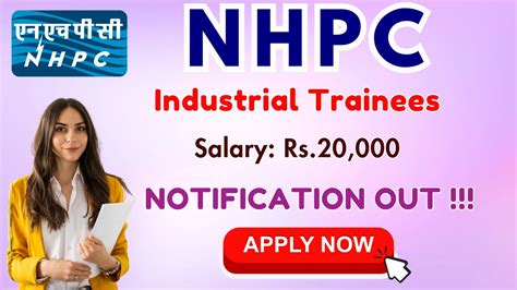 NHPC Industrial Trainees Recruitment 2025 Notification Out Apply Online ...