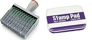dinojames 12 Digit Number Stamp with Violet Ink Pad : Amazon.in: Office ...