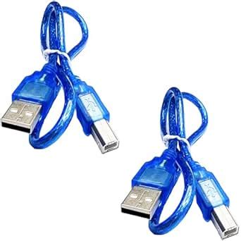 DIYables USB Cable for Arduino Uno Mega, USB 2.0 Cable Type A/B, 2 ...