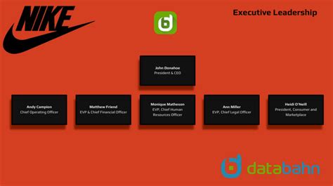 Organization Chart of Nike 的图像结果