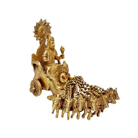 Buy Mohan Jodero Elegant Brass Surya Rath/Surya Dev Rath Online at Low ...