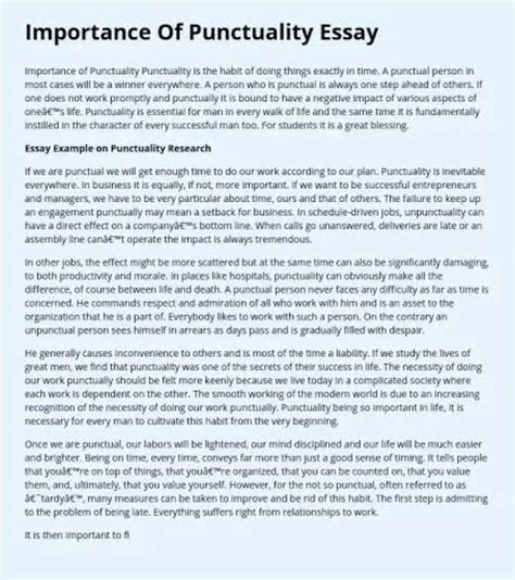 Write an essay on punctuality and importance of being punctual ...