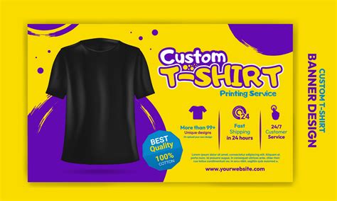 Custom tshirt design advertising sale banner flyer 13531072 Vector Art ...