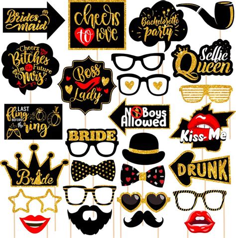 ZYOZI 27 Pcs Bachelor Photo Booth Props Bachelor Photo Booth Props ...