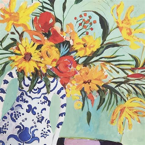 Glass Framed Floral Print Wall Art 20x26 | At Home