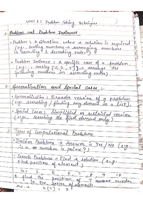 BCA-Unit 1: Problem Solving Techniques and Computational Problems - Studocu
