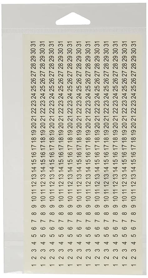 SRM Stickers 48086 Calendar Numbers, Small : Amazon.in: Office Products
