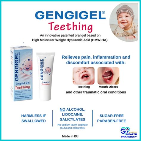 GENGIGEL Baby Teething Gel 20mL (For baby sakit gusi tumbuh gigi ulcer ...