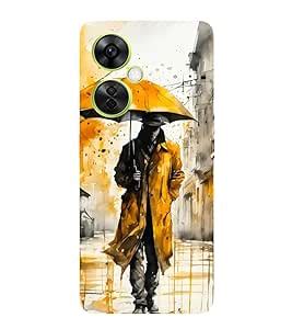The Rocket Designer Man with Umbrella Printed Hard Back Case Cover for ...