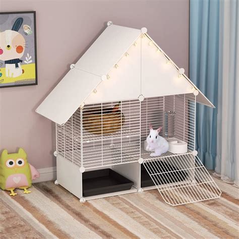 DuvinDD 2-Story Rabbit Cage Indoor Bunny Hutch with India | Ubuy
