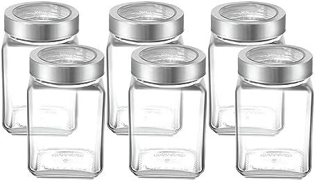 Buy MILTON Treo Cube Storage Glass Jar, Set of 6, 180 ml Each ...