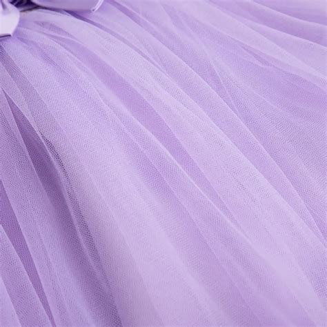 Shop Online Girls Purple Sequin Embellished Party Dress with Bow at ₹1479