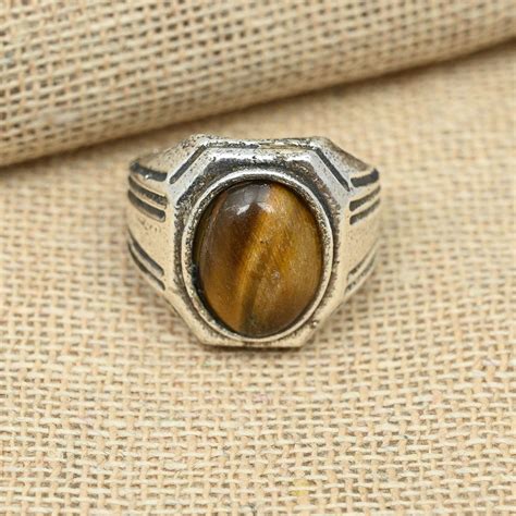 Buy Tiger Eye Gemstone Ring , 925 Sterling Silver Ring, Handmade Rings ...