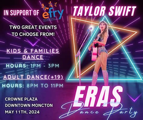 Taylor Swift Eras Kids & Families Dance Party in support of EFry NB ...