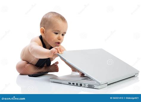 Baby Using Computer 的图像结果
