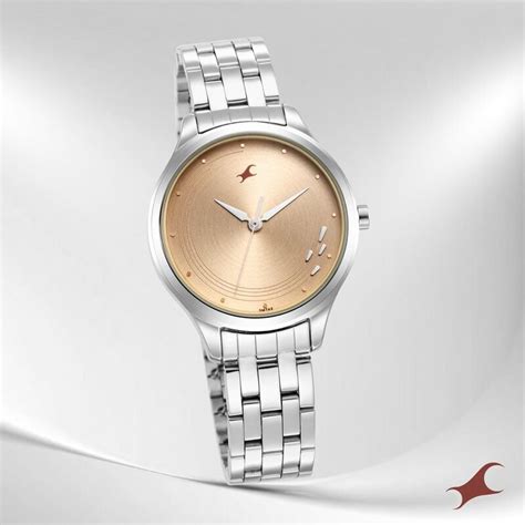 Buy Online Fastrack Stunners Quartz Analog Rose Gold Dial Stainless ...