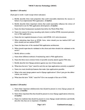 Fillable Online ict griffith edu NAME application form 2010 - ict ...